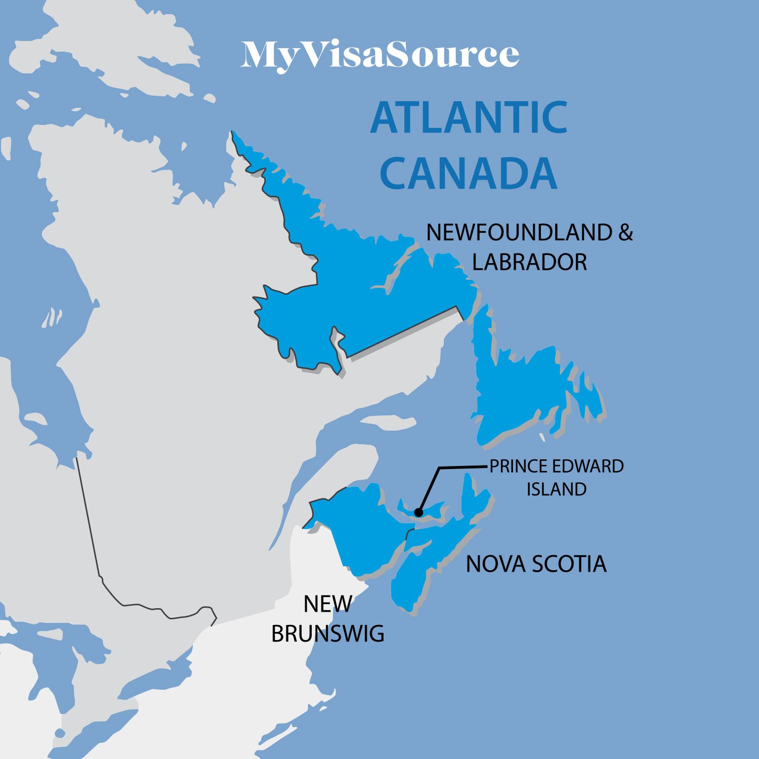 Map Of Atlantic Provinces My Visa Source 200kb 